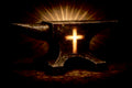 Anvil Cross Black Tee