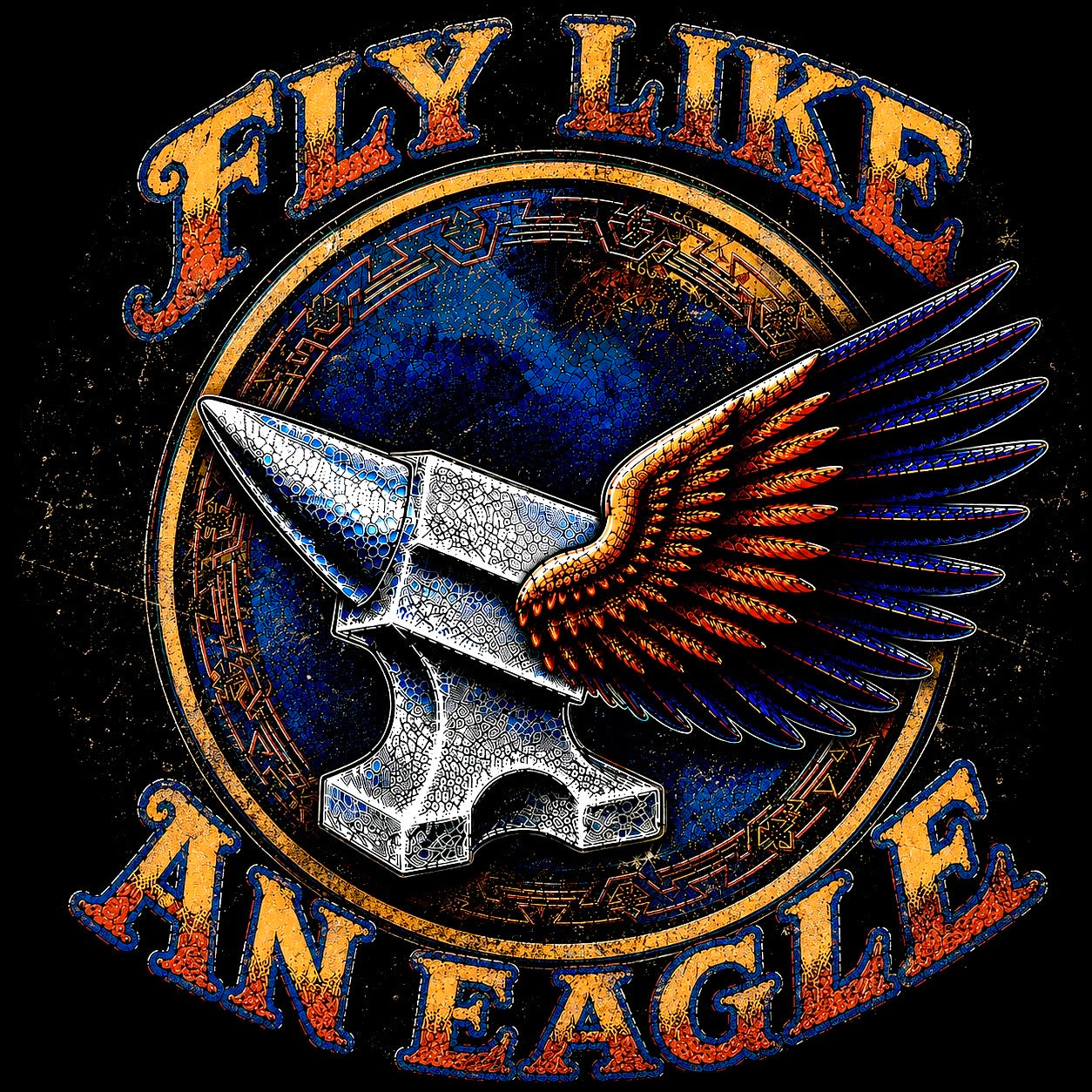 Fly Like an Eagle Black Tee Shirt