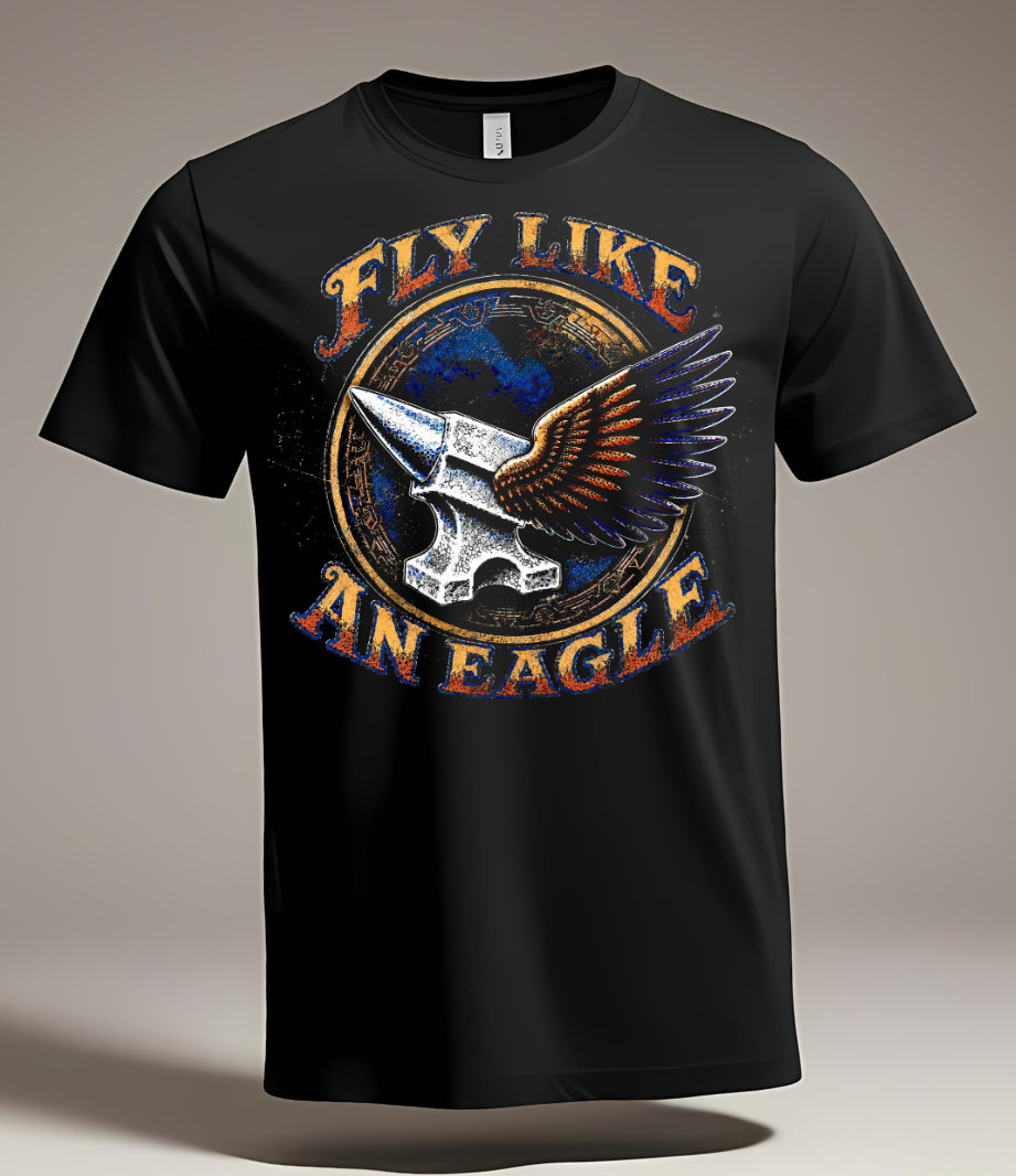 Fly Like an Eagle Black Tee Shirt